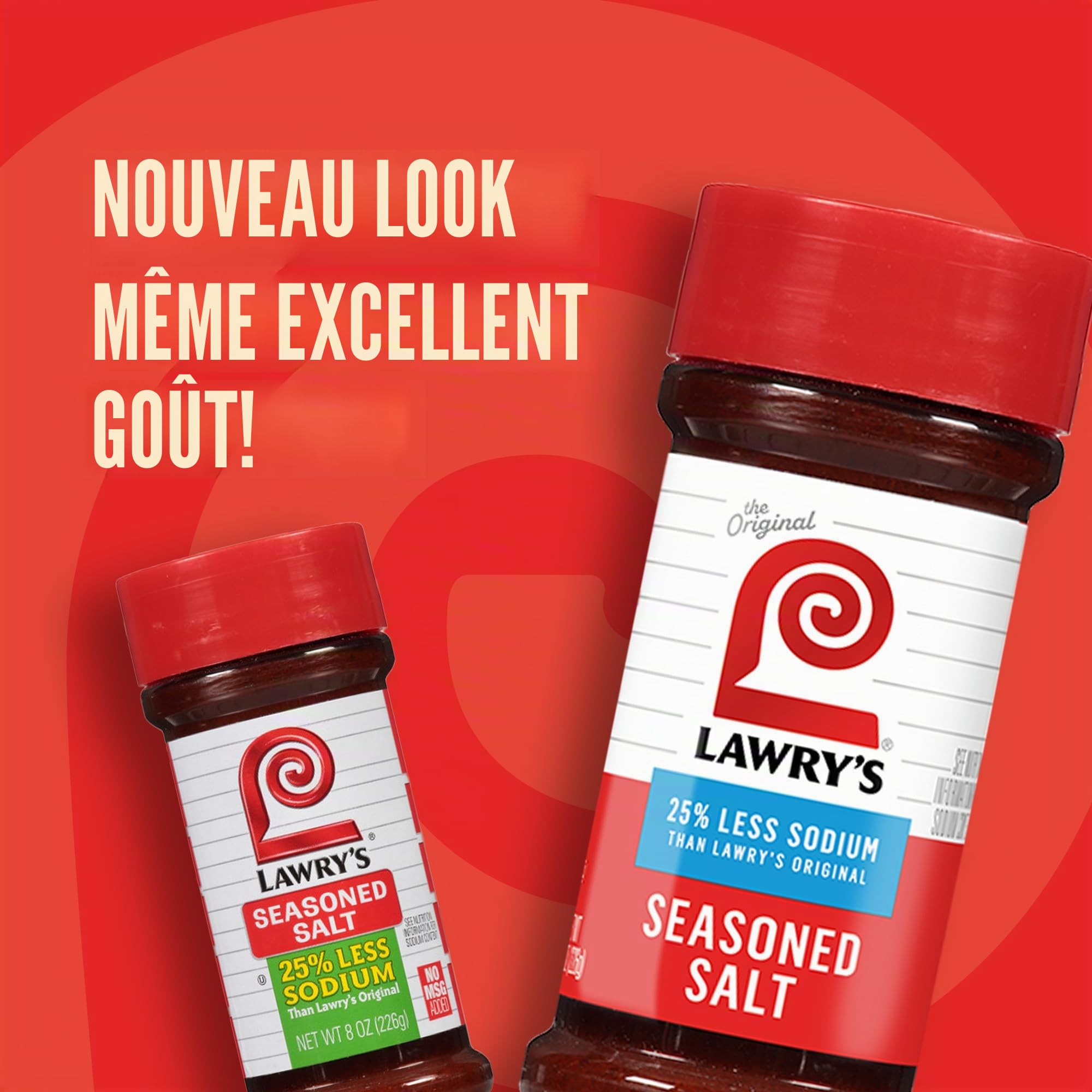 Sel assaisonné Lawry's, 25 % moins de sodium, (1) 8 OZ Bouteille