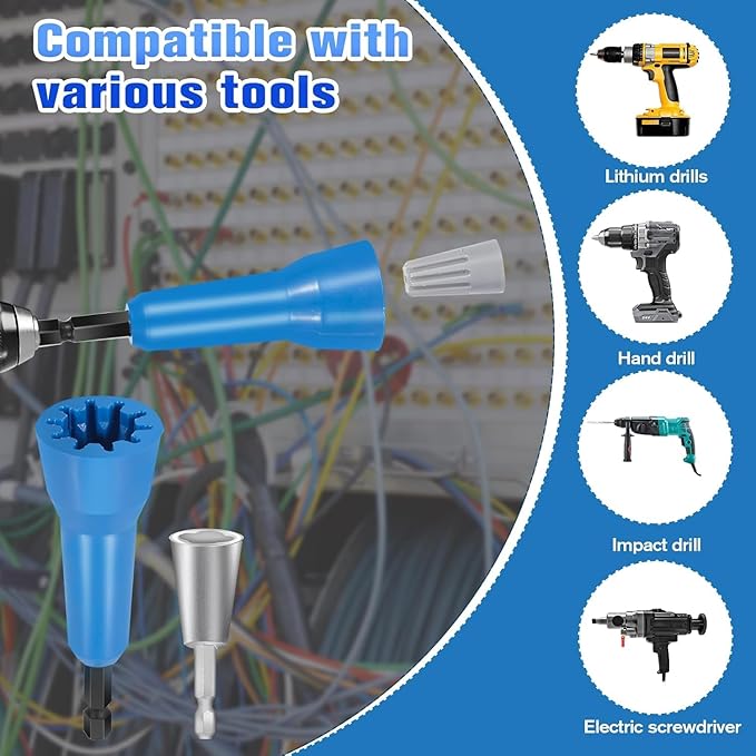Kit Pelador y Torcedor de Cables para Taladro 35 en 1 Qbonway miniatura 3