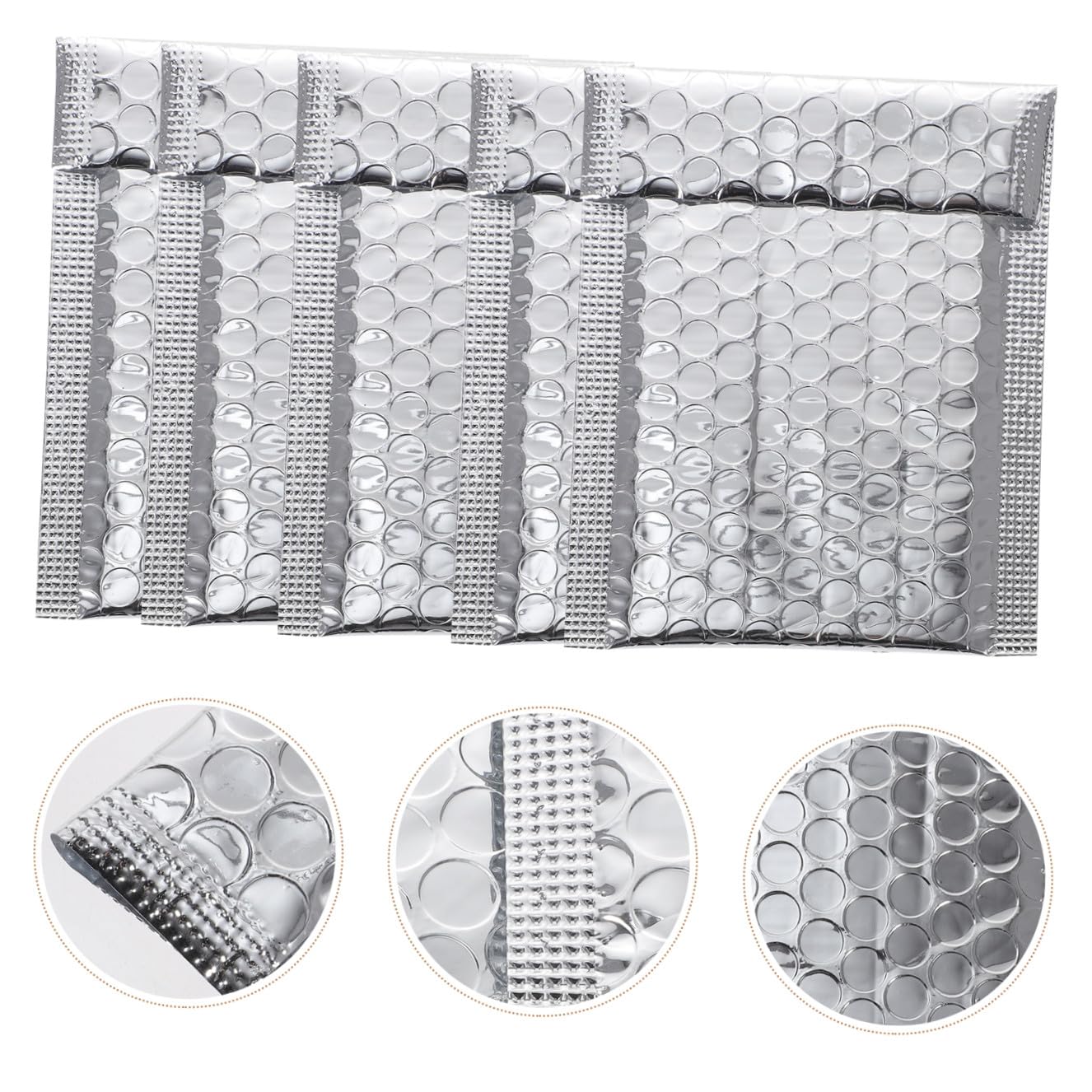 POPETPOP 100 pezzi Buste Imbottite per Spedizioni con Chiusura Autoadesiva Buste Padded con Bolle d Aria in Alluminio Protezione Antigraffio per Telefoni Gioielli ed Elettronica