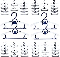 Vista 10 de Perchas de plástico para bebé, para guardería, armario, paquete de 60 perchas de plástico para niños, ahorro de espacio, antideslizantes