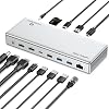 WAVLINK Selected Thunderbolt 4 Docking Station, Single 8K, Triple 4K Display, TBT 43 Mac & TBT 4 Windows PC, 13 in 1 PC Dock for 2.5G RJ45 Laptops, Supports Charging Up to 96W