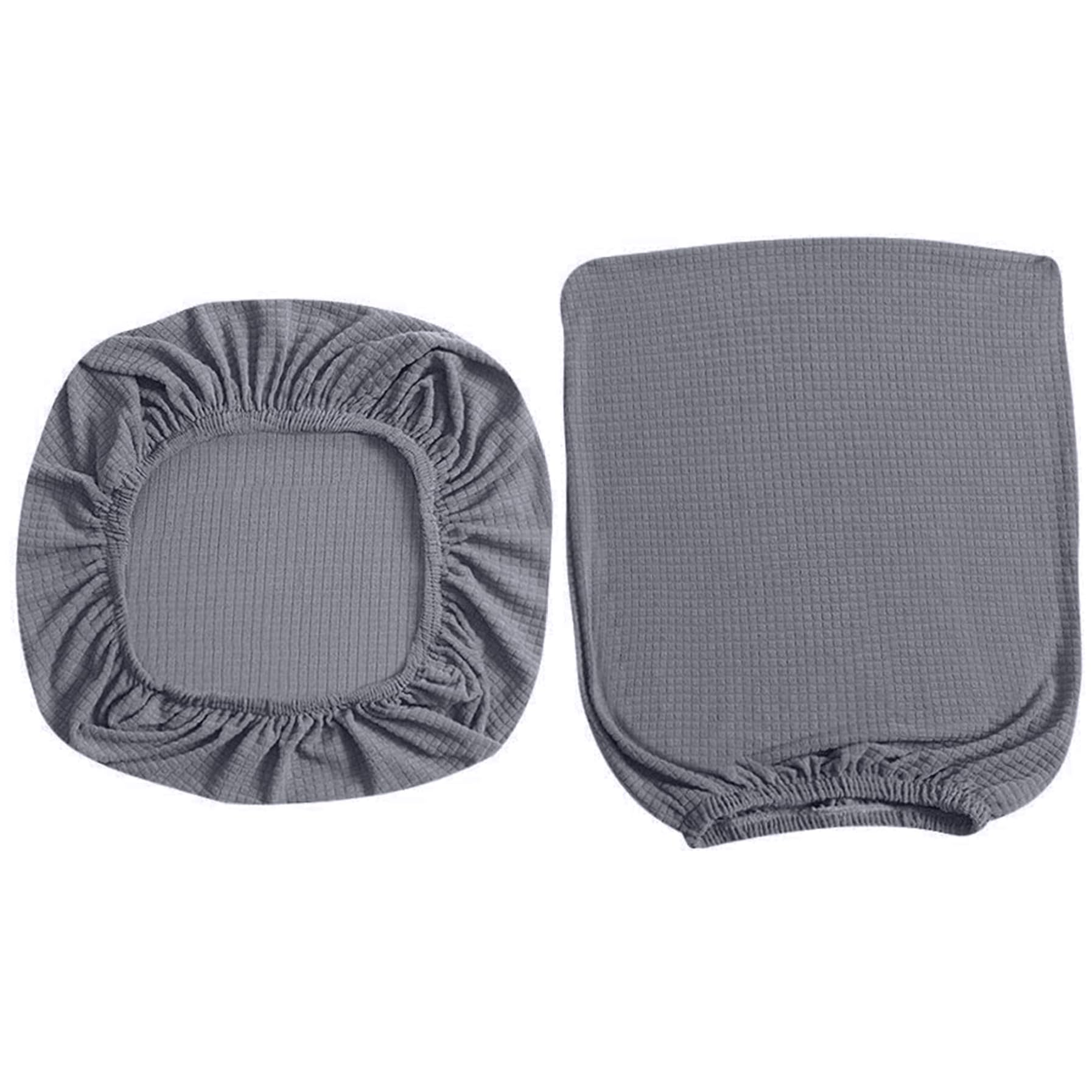 Uanqfegy Office Chair Cover - 2Pcs Stretchable Breathable 360掳 Wrap Jacquard Desk Chair Cover, with Elastic Edge for Home Office Dorm