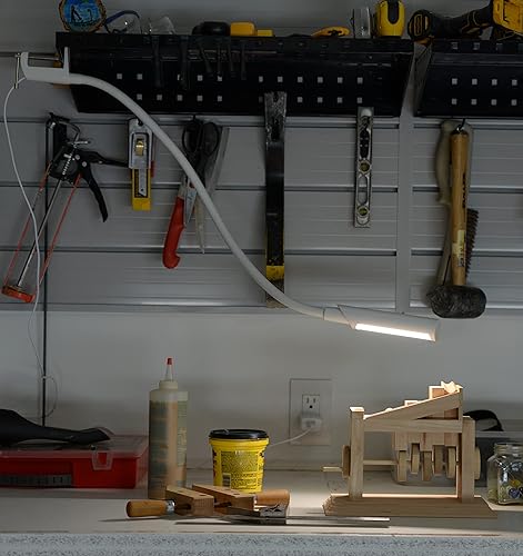 Miniatura 7 de Reliable UberLight Flex 1100TL - Luz de tarea rígida con cable Luz LED portátil con soporte de mesa, cuello de cisne flexible de 26.5 pulgadas,