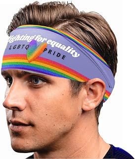 Rainbow Gay Pride Headband,Letter Printing Pride Hair Accessories | Pride Dress Up and Hair Accessories, Elastic Wide Head Band for Costume, Workout, Sports, Pride Parade Foccar