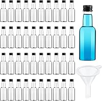 Vista 11 de Tessco 100 Piezas Botellas Pequeñas de Licor de Plástico Mini Botella de Aderezo para Ensalada Navidad Pequeños Chupitos de Alcohol con Tapa Vino
