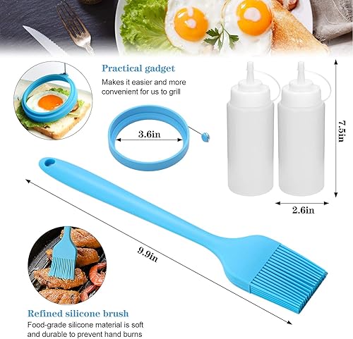 Miniatura 5 de Juego de accesorios de parrilla de parte superior plana para Blackstone y Camp Chef, juego de espátula profesional para parrilla con espátulas de