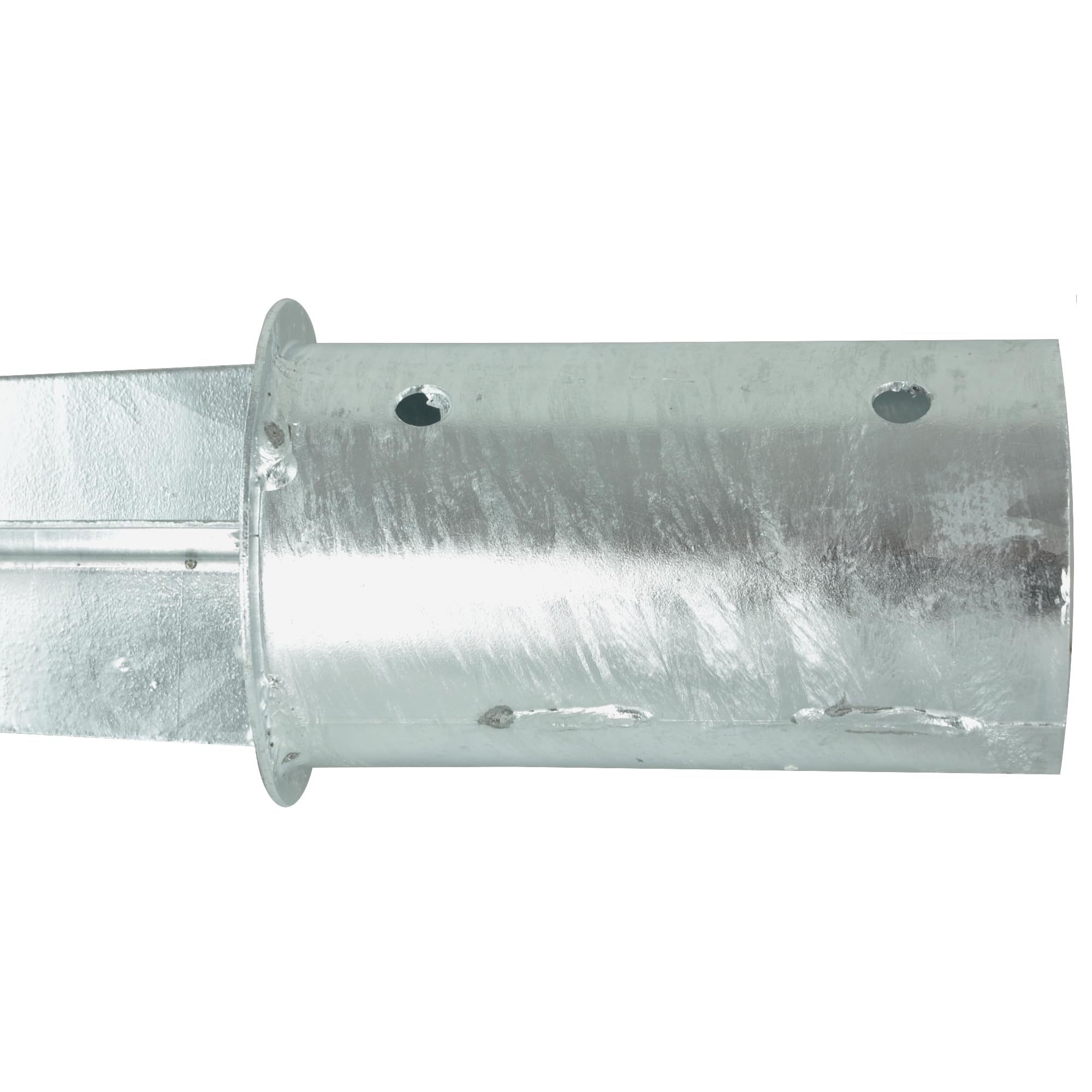 Pfostenträger 12er Set Ø80x750mm Einschlaghülse feuerverzinkt | Stahl silber Bodenhülse, Pfostenanker zum Einschlagen, für Zaunpfosten Pergola Pavillon und Gartenbau, feuerverzinkt