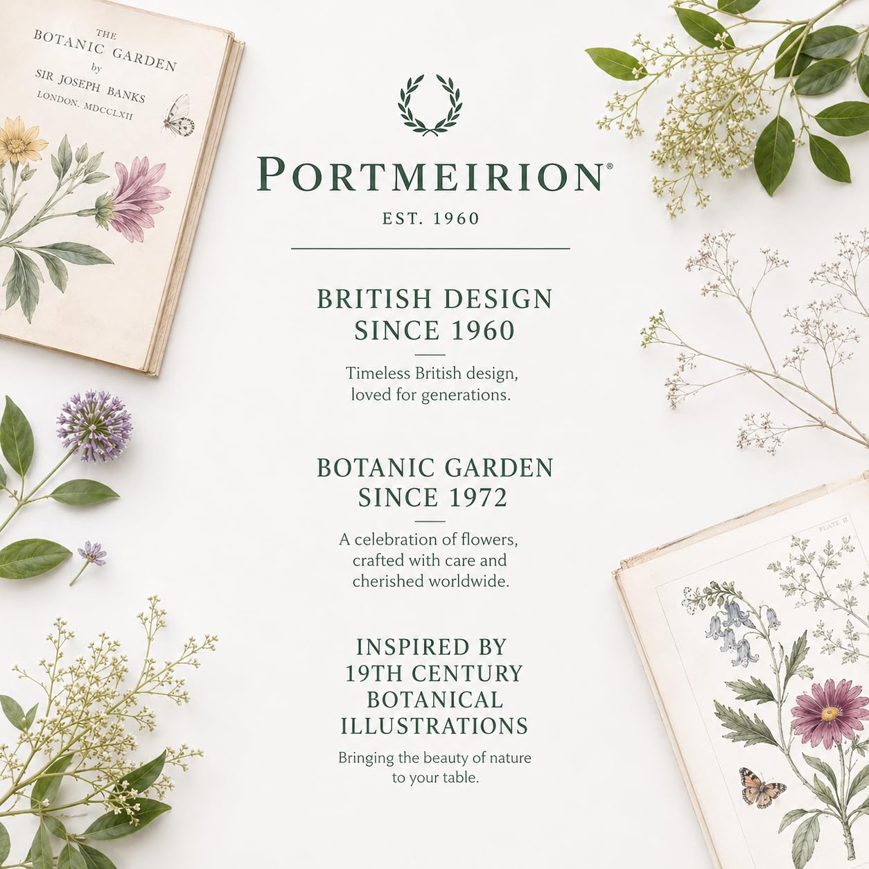 Portmeirion Botanic Garden - Cuenco apilable (14 cm, 6 unidades), diseño de sopa