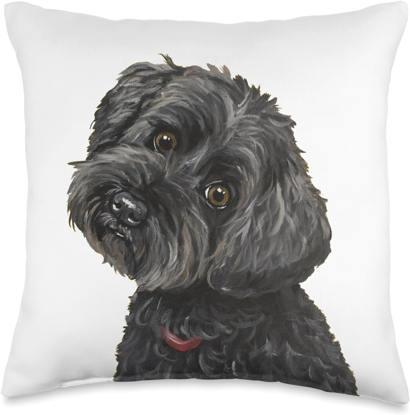 Yorkie Poo, Black Yorkie Poo Throw Pillow