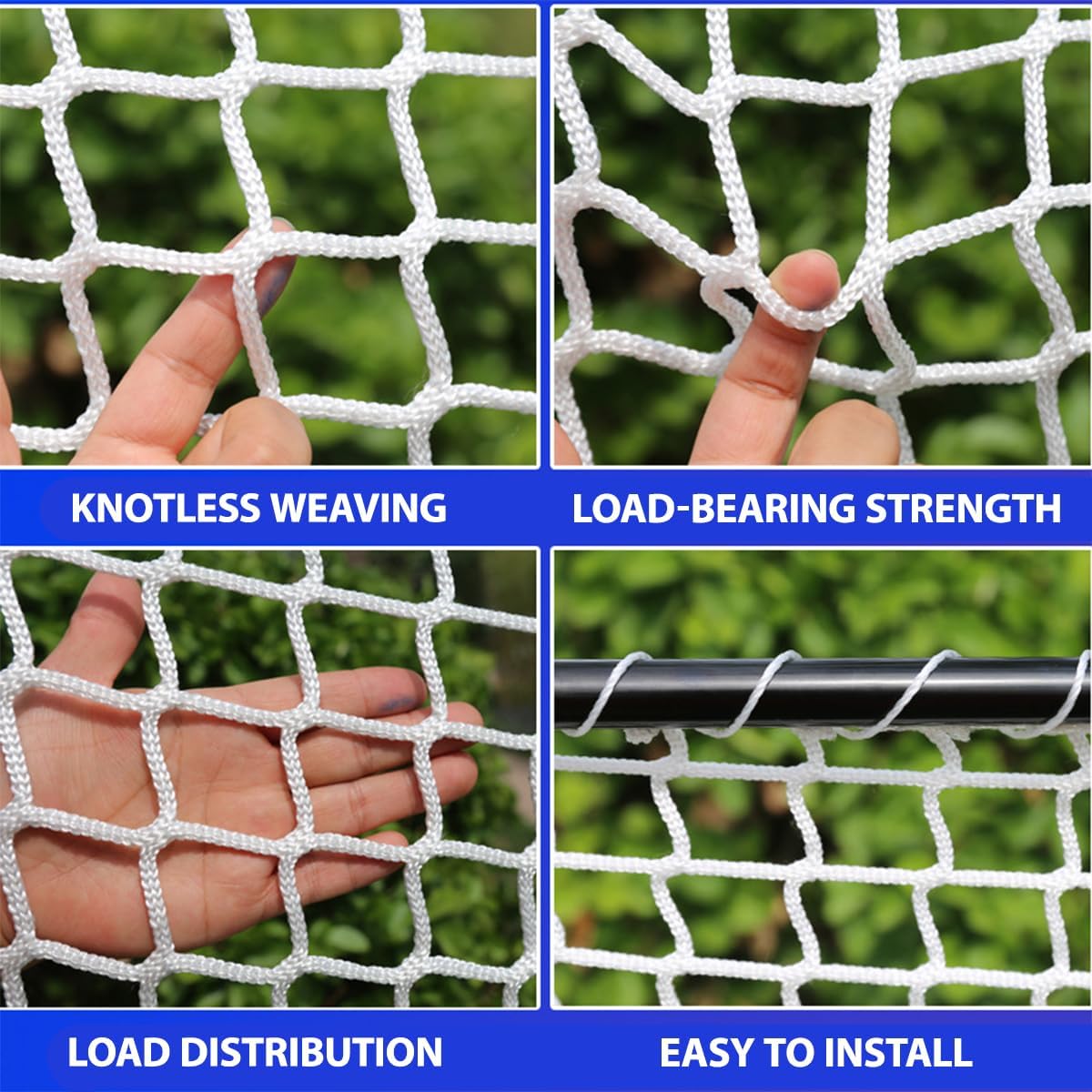 Child Safety Rope Net - Knotless Balcony Netting for Pets and Children, Fall Prevention Net for Stairs and Playgrounds(1M*5M(3.3FT*16.4FT))