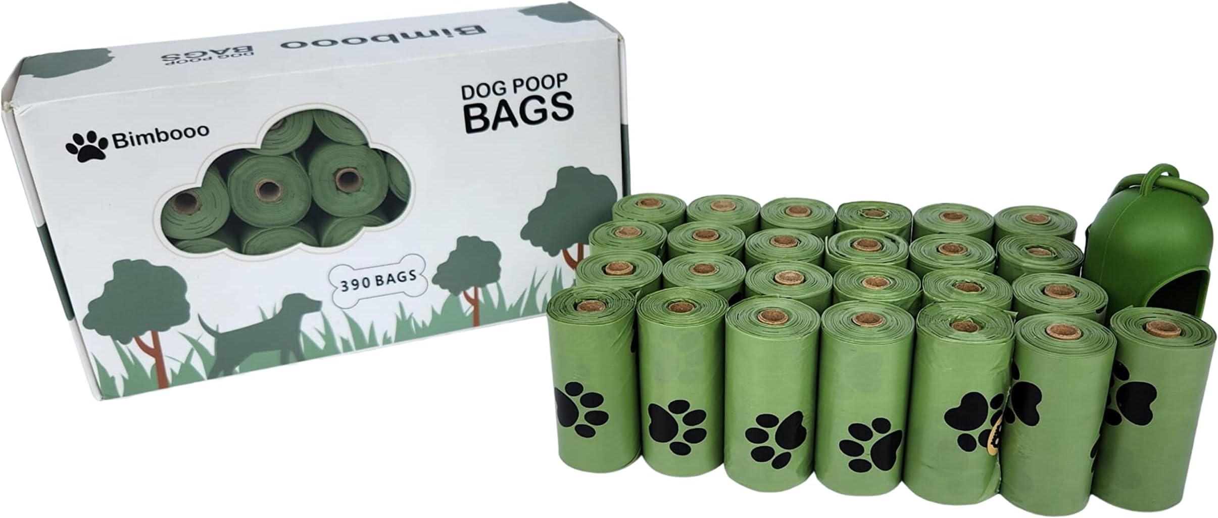 Amazon.com : Dog Poop Bags for Waste-390 bags+ dispenser .100% leak ...