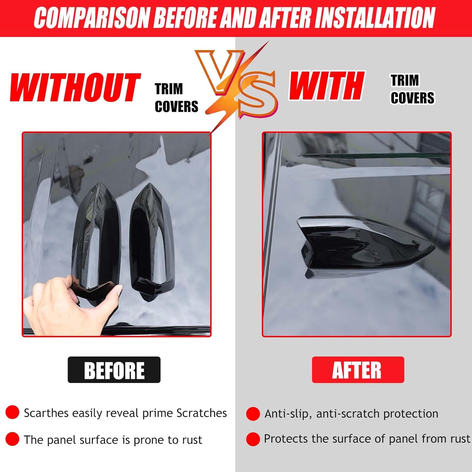 Yinanlutos Shark Fin Shape Roof Antenna Cover Trim Compatible with Hummer EV Pickup SUV 2024 2025 2026 Accessories Antenna Topper Car Shark Fin Cover Exterior Decoration ABS 1pcs (Bright Black)