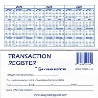 Vista 1 de 12 Registros de cheques para chequera personal - Registros de transacciones de libro mayor de cheques Registro para cuenta de cheques bancaria