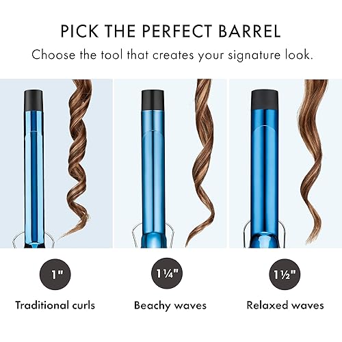 Miniatura 6 de Nano Titanium Professional Curling Iron with Extended/Long Barrel Perfect for Longer Hair Negro,Azul,Rosado