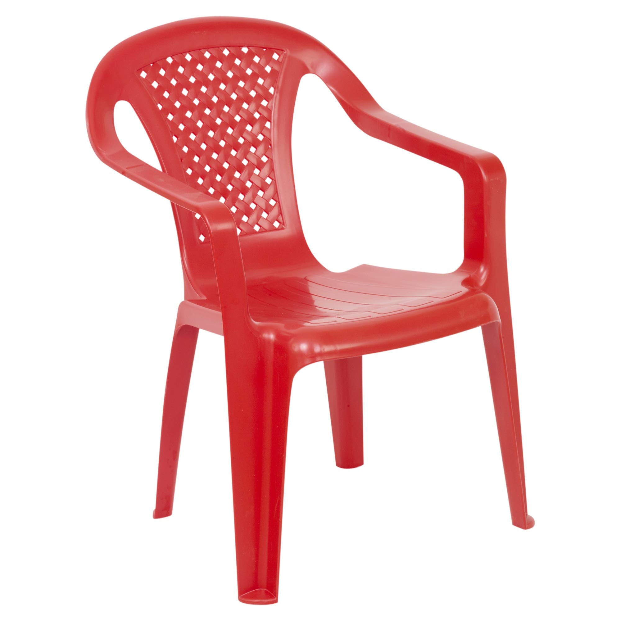 URBNLIVING Camelia Plastic Children's Chair - Red (Quantity 1)