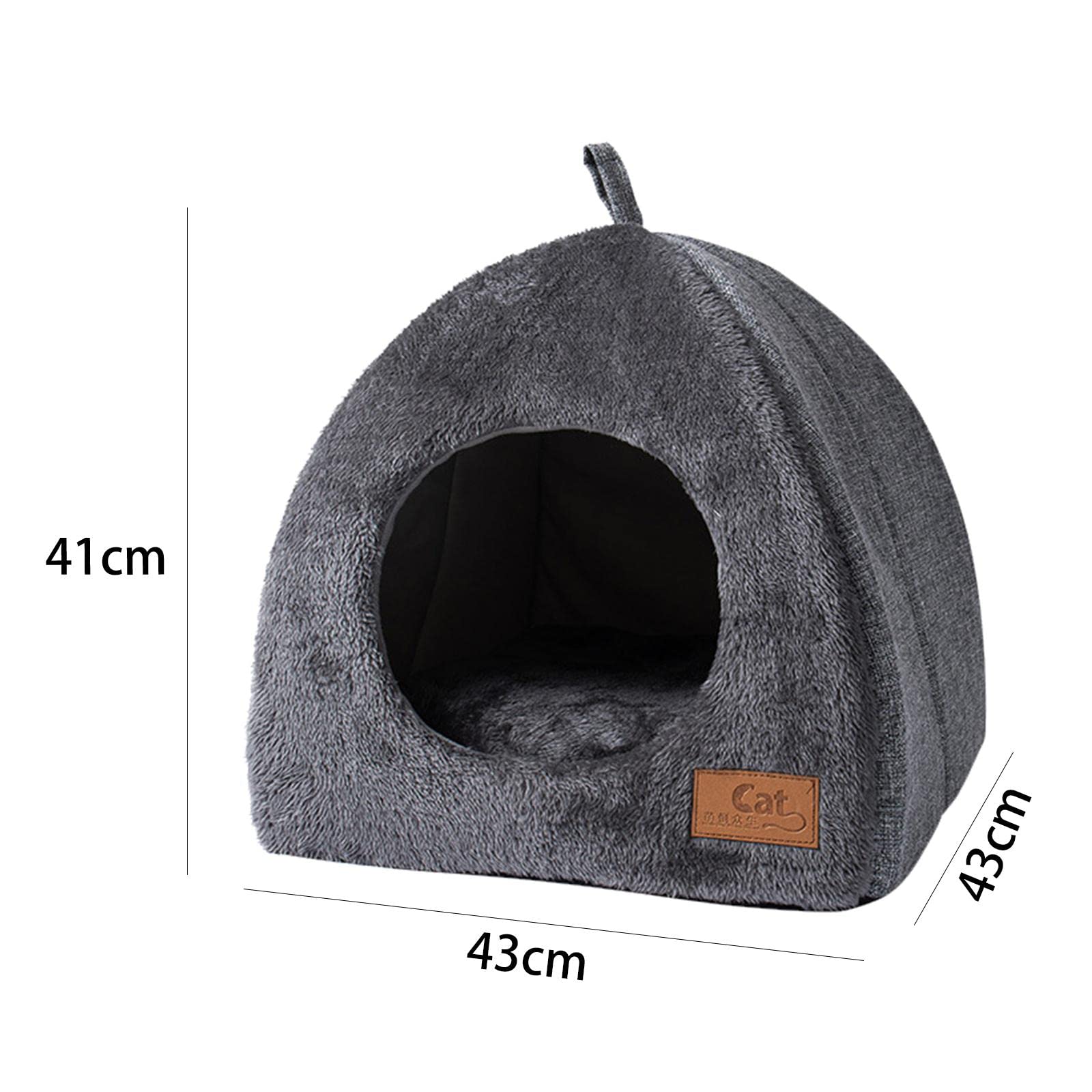 Grande Cuccia per Gatti, Cesta a Nido, Cuscino Morbido, Accessori per Animali Domestici, Cuccia Spessa, Cuccia Calda per Cuccioli, Cuscino, Grigio