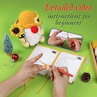Vista 3 de SOCNITC Kits de ganchillo para principiantes, kit de ganchillo para adultos, kits de inicio de ganchillo con tutoriales paso a paso, proyectos