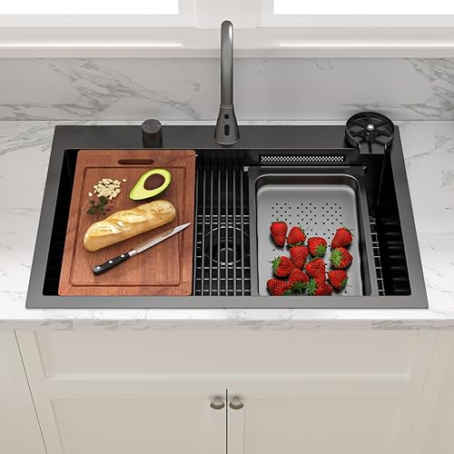 Miniatura 140 de Sarlai Fregadero de barra de 21 gotas de acero inoxidable - Fregadero de cocina de 21 x 20 pulgadas, estación de trabajo de montaje superior, acero