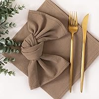 Vista 5 de Servilletas de tela Socomi Nude Otoño Acción de Gracias Lavables Reutilizables a granel de lino de algodón Set de 4 43x43 cm para decoración de mesa