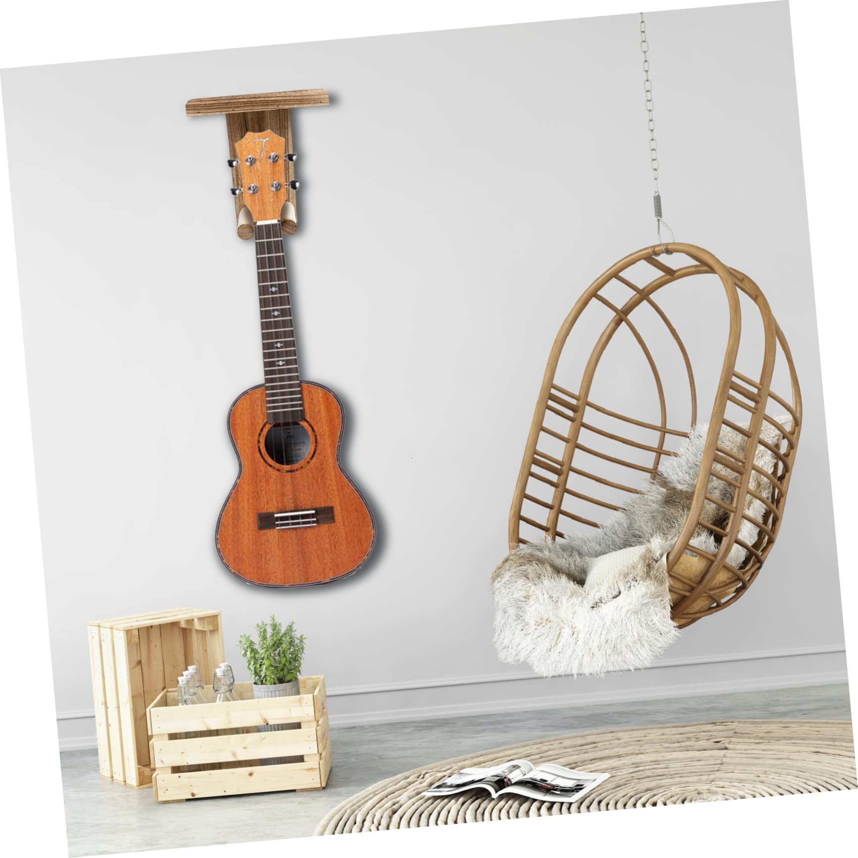 ibasenice 2pezzi Supporto per Chitarra in Legno da Gancio da Parete per Chitarra Acustica per Casa