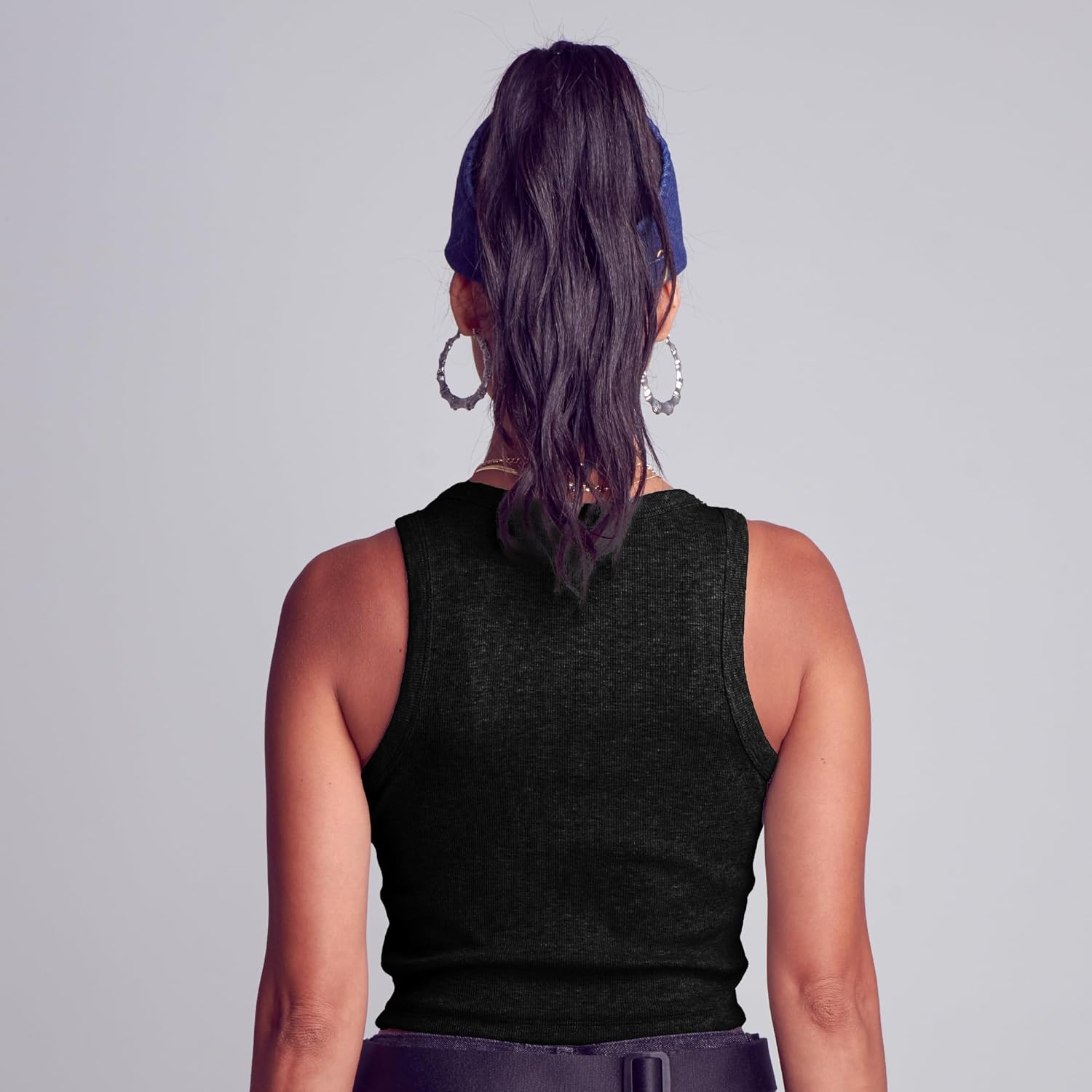 ARRIA Ribbed Crop Tank Top for Women – Soft Slim Fit Scoop Neck Sleeveless Shirt, Stretchy Fitted Basic Cute Summer Tops 2025 - Image 3