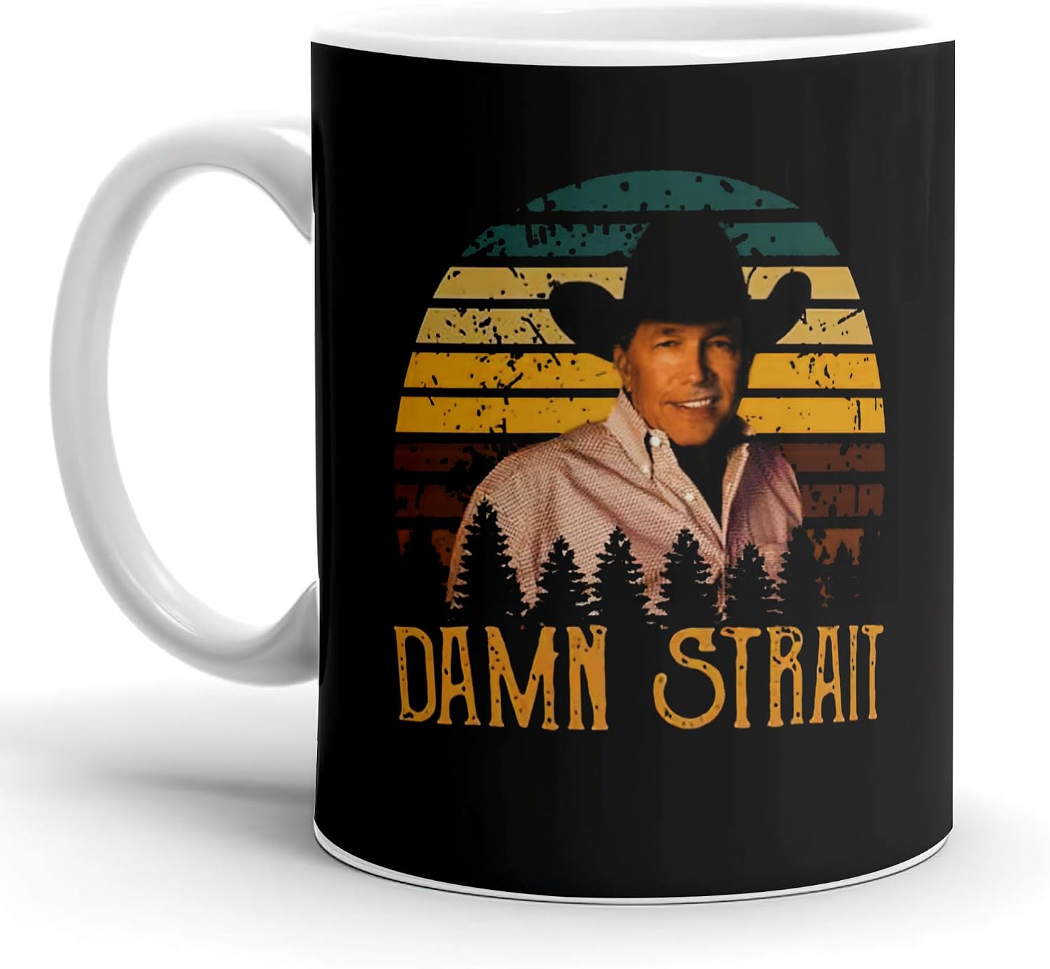 Amazon.com: Mug Tea Cups Retro Collage George 11 oz 15 oz Tees White ...