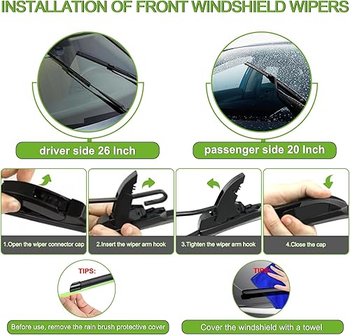 Vista 26 de PARRATI® - Limpiaparabrisas de repuesto y alto rendimiento con escobillas para parte trasera, para Dodge Durango y Jeep Grand Cherokee 2011-2023