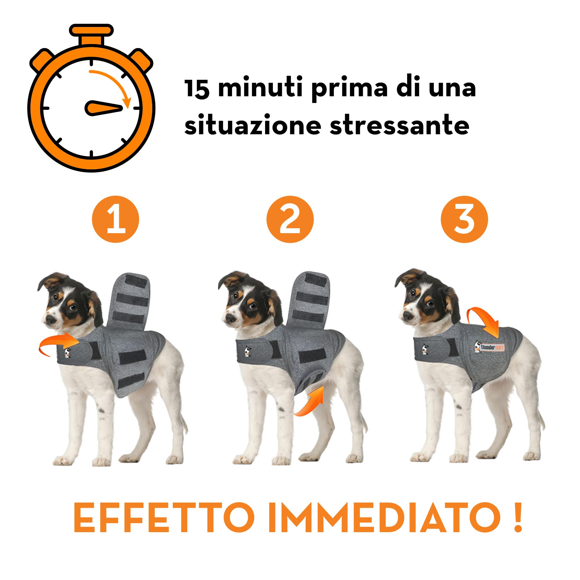 Thundershirt: Beruhigungsweste für Hunde - Grau - Größe L