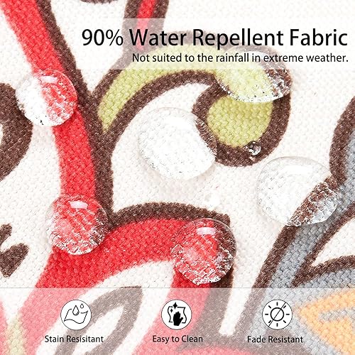 Miniatura 5 de Magpie Fabrics Cojín de banco de patio de 42 x 18 pulgadas, antideslizante, resistente al agua, almohadillas de asiento largas para columpio, sofá,