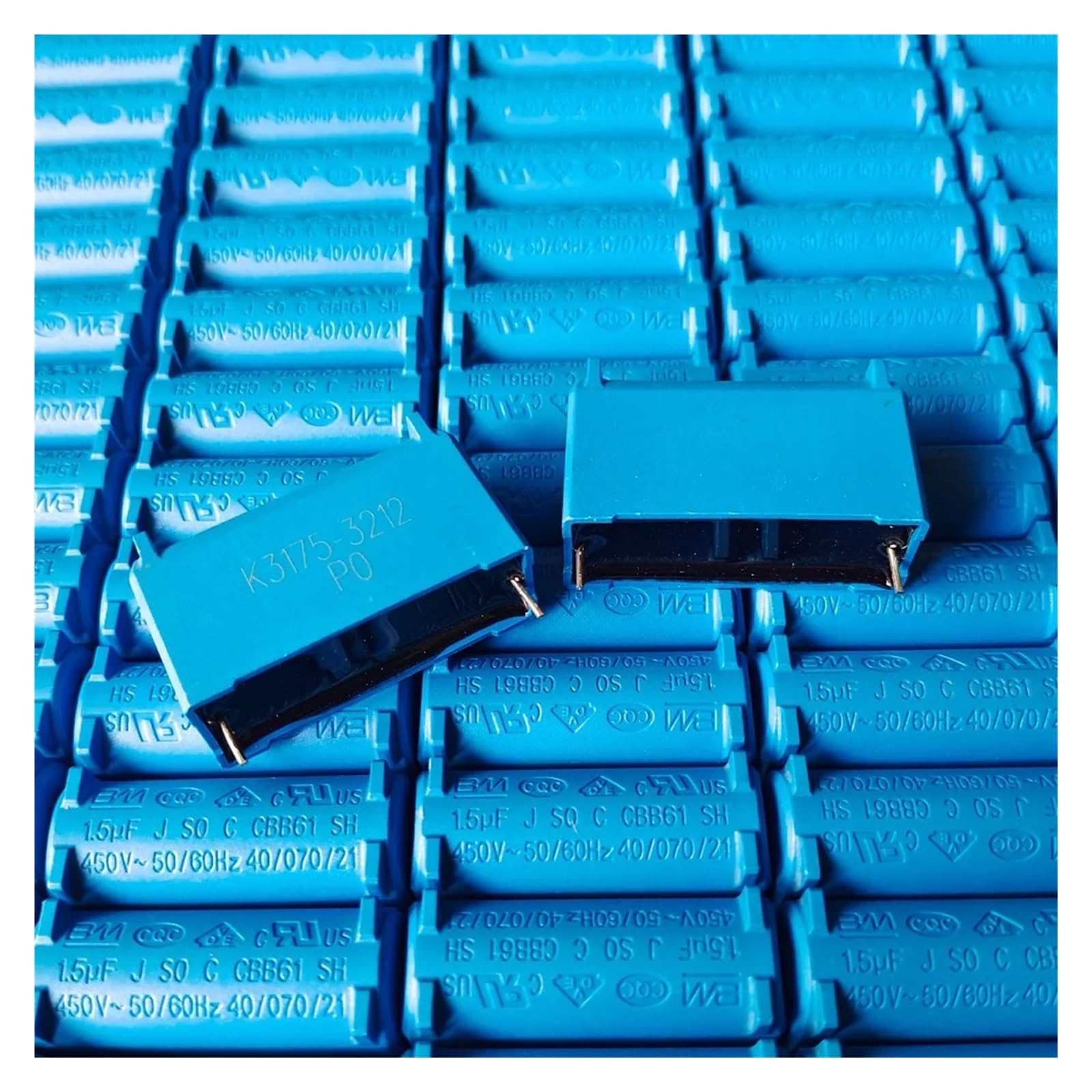 LIUCH 10 pz/Lotto BM CBB61 Condensatore a Film Condizionatore d'Aria Inne 1uF 1.2uF 1.5uF 2uF 2.5uF 3uF 3.5uF 4uF 4.5uF 5uF 450V Condensatore di Avviamento(5UF)