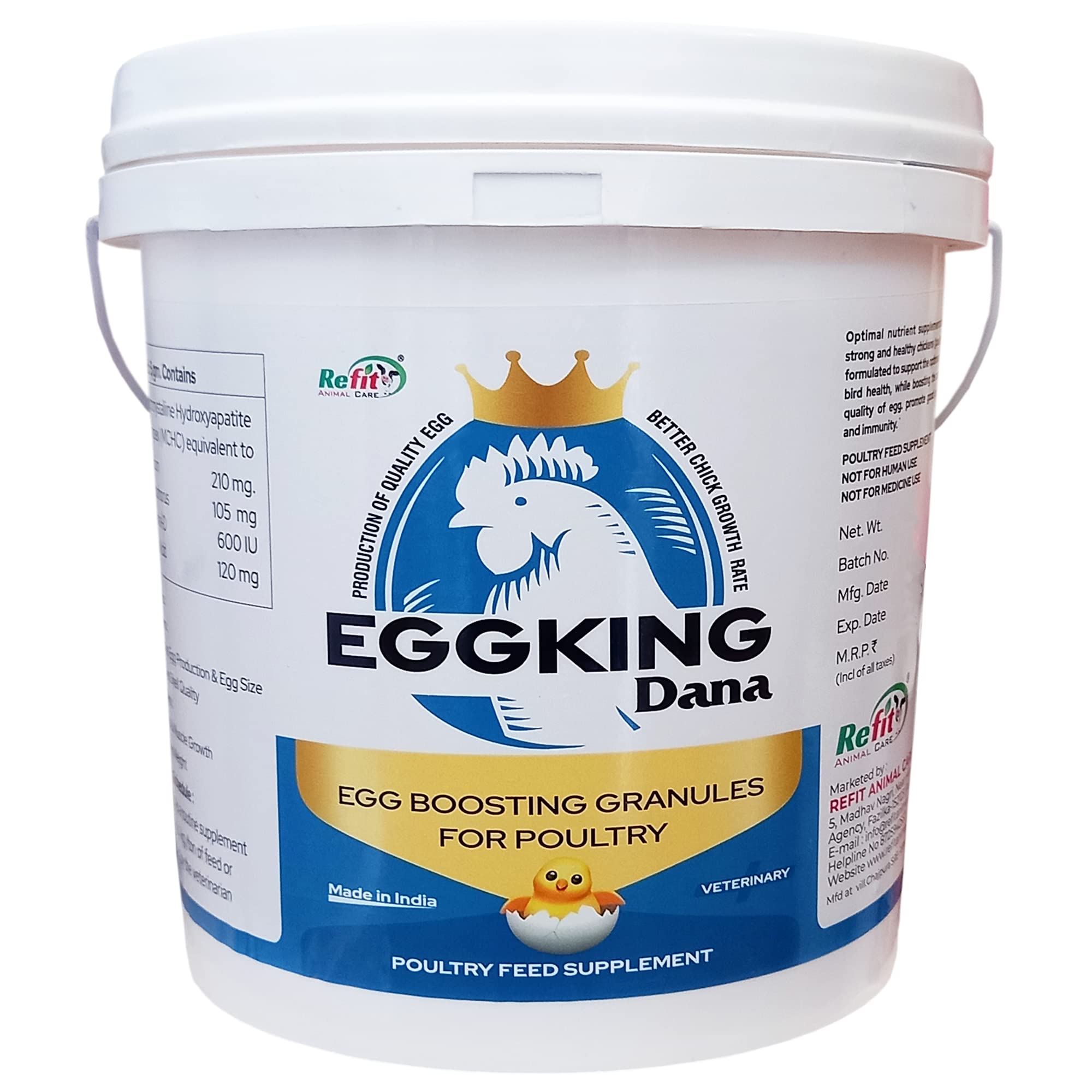 REFIT ANIMAL CARE Calcium Granules & Vitamin Supplement for Poultry Feed, 5 Kg, EggKing Dana (B0BWRK4Z9C) Amazon Price History, Amazon Price Tracker