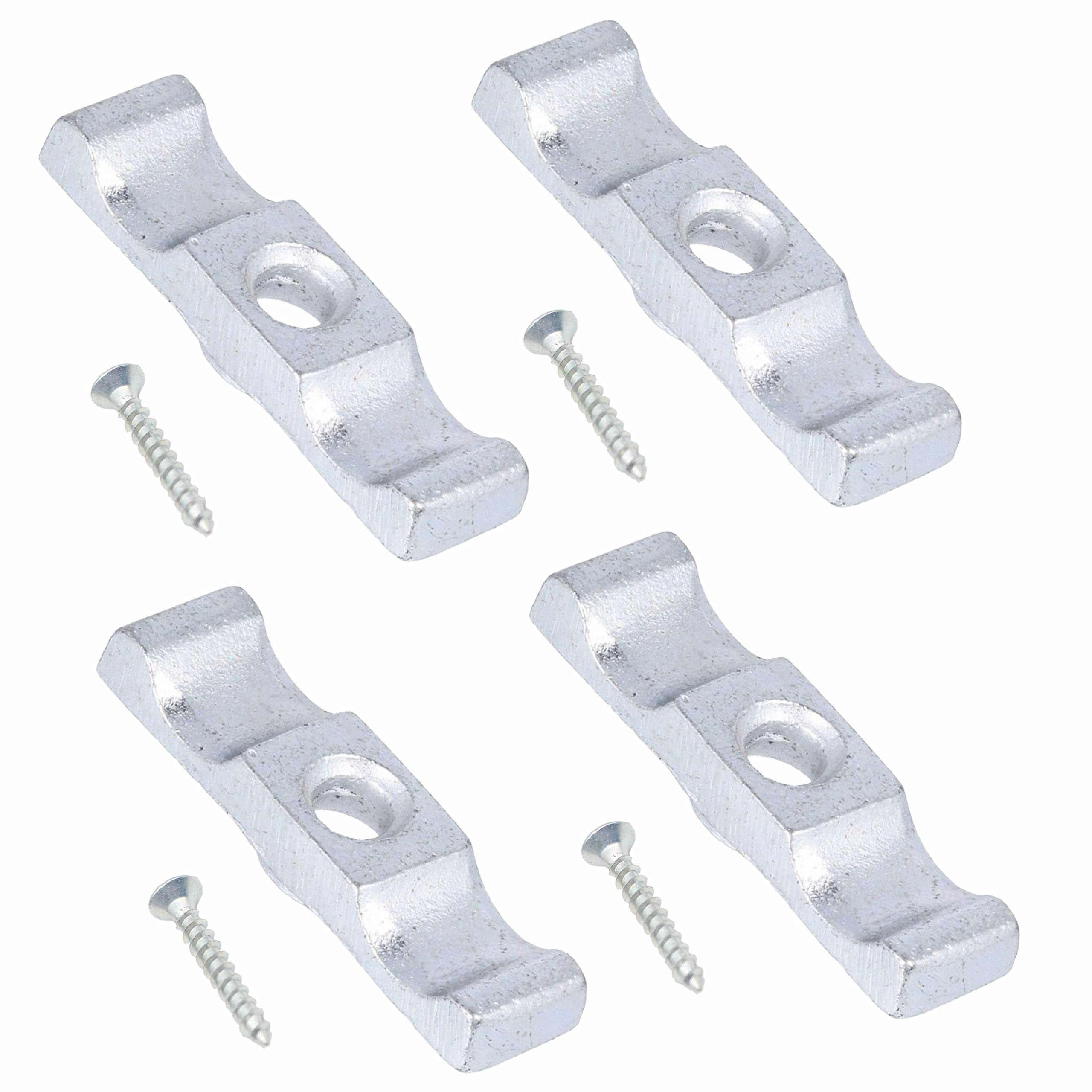 Sul Silver Turn Button Latch, For Gates And Shed Door Turn Button Latch, Rabbit Hutch Cages, Thumb Turn Button With Fixing Screw - 50 Mm (4)