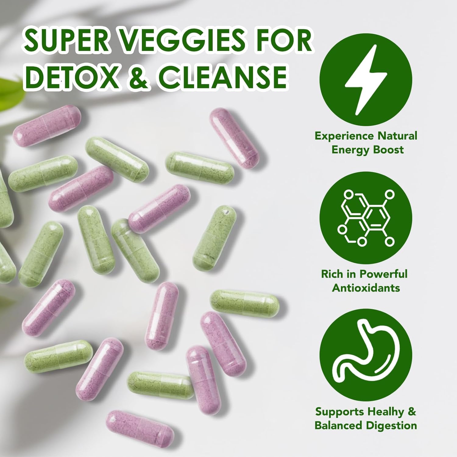 Fruits & Veggies Supplements - 2 Bottles 180 Total Vegetarian Capsules | BalanceNatural Vitamins Supplement Dietary Nutritional Balance,Lngredients Blended Vitamin & Mineral Whole Food Supplement - Image 2