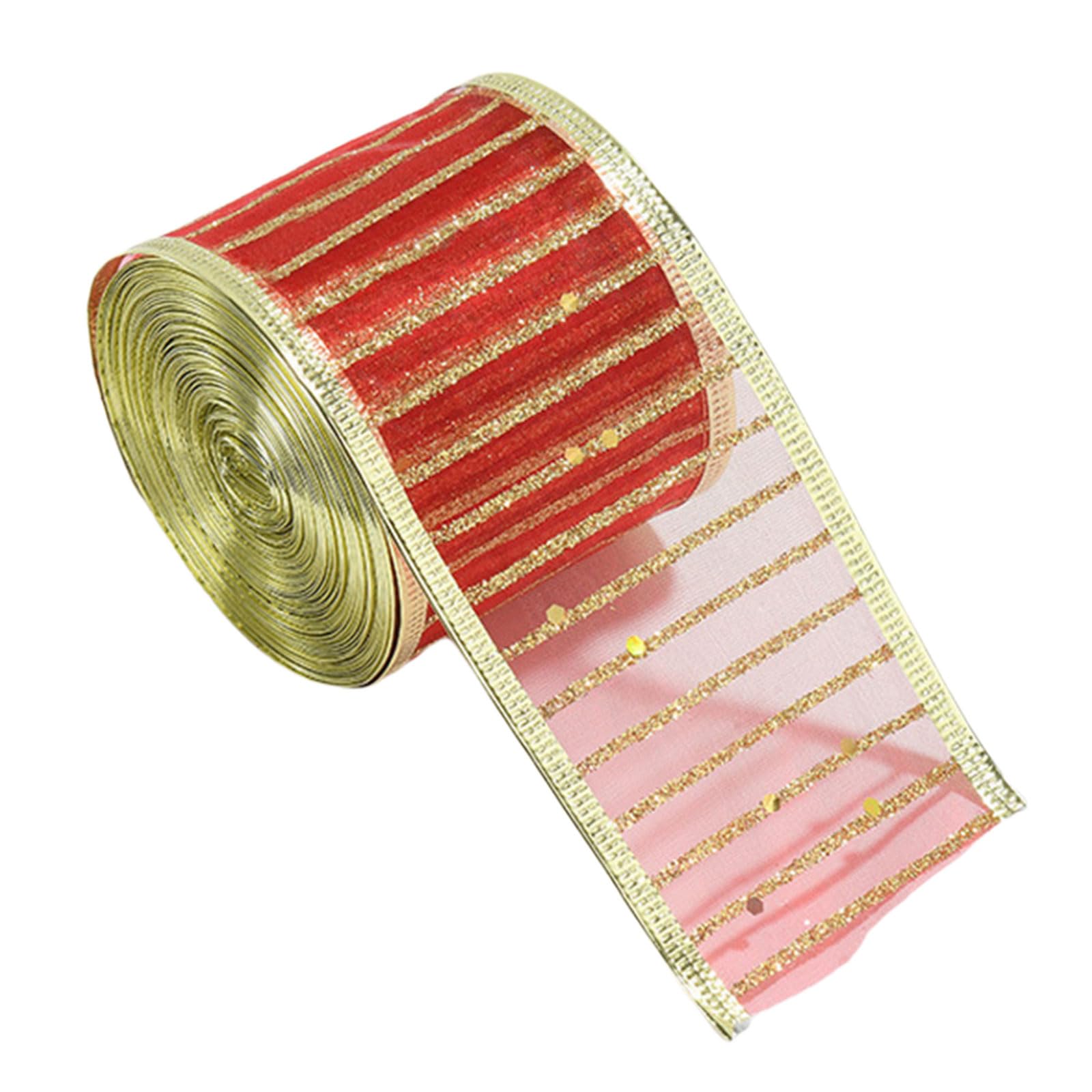 Buxuaaaa Luxurious Christmas Ribbon Beautiful Wrapping Ribbon Selection Packaging Tree