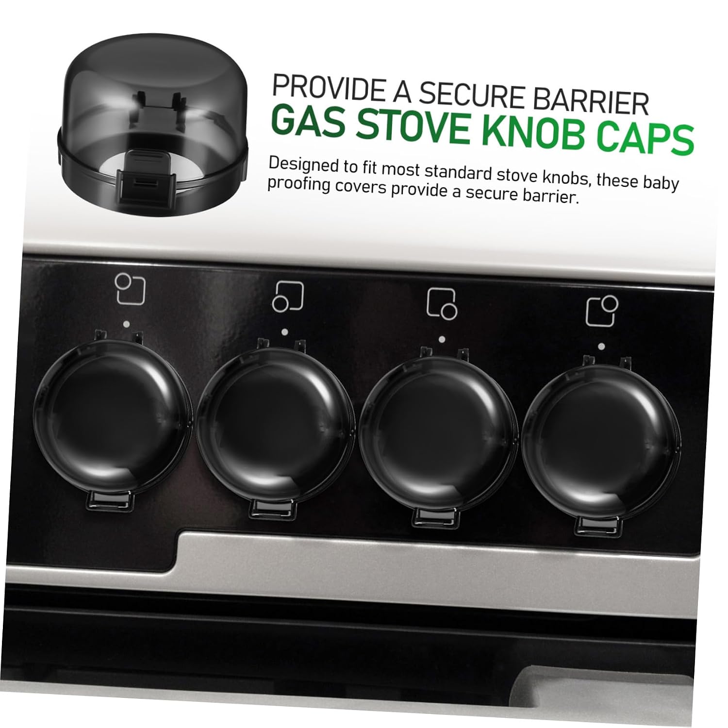 Hemoton 5pcs Gas Stove Knob Covers Childproofing Outlet Shields Safety for Kitchen