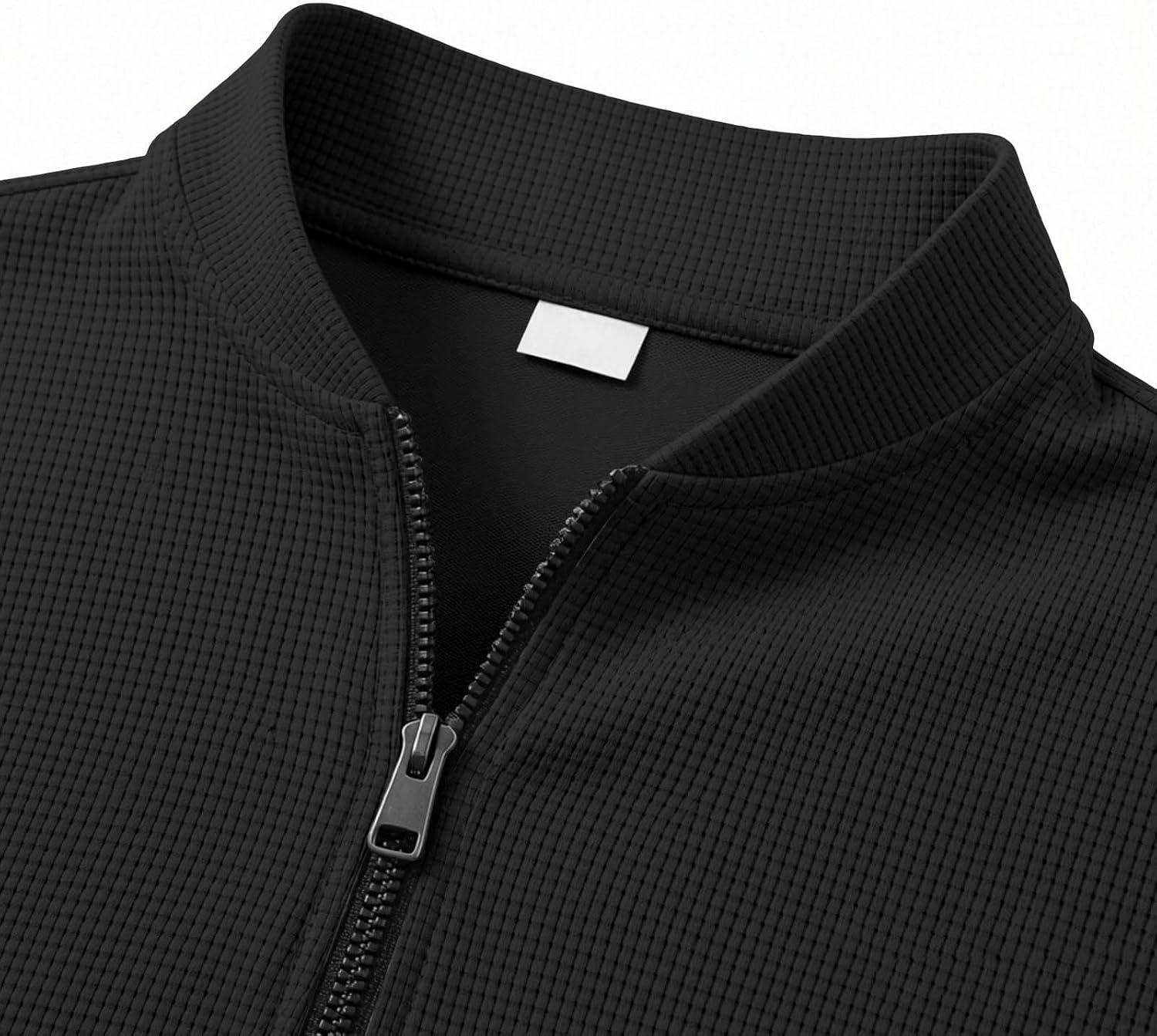 Men's Fitness Shirt Fashion Zip Solid Tees Stand Collar Short Sleeves Sport Workout T-Shirts Summer Breathable Tops
