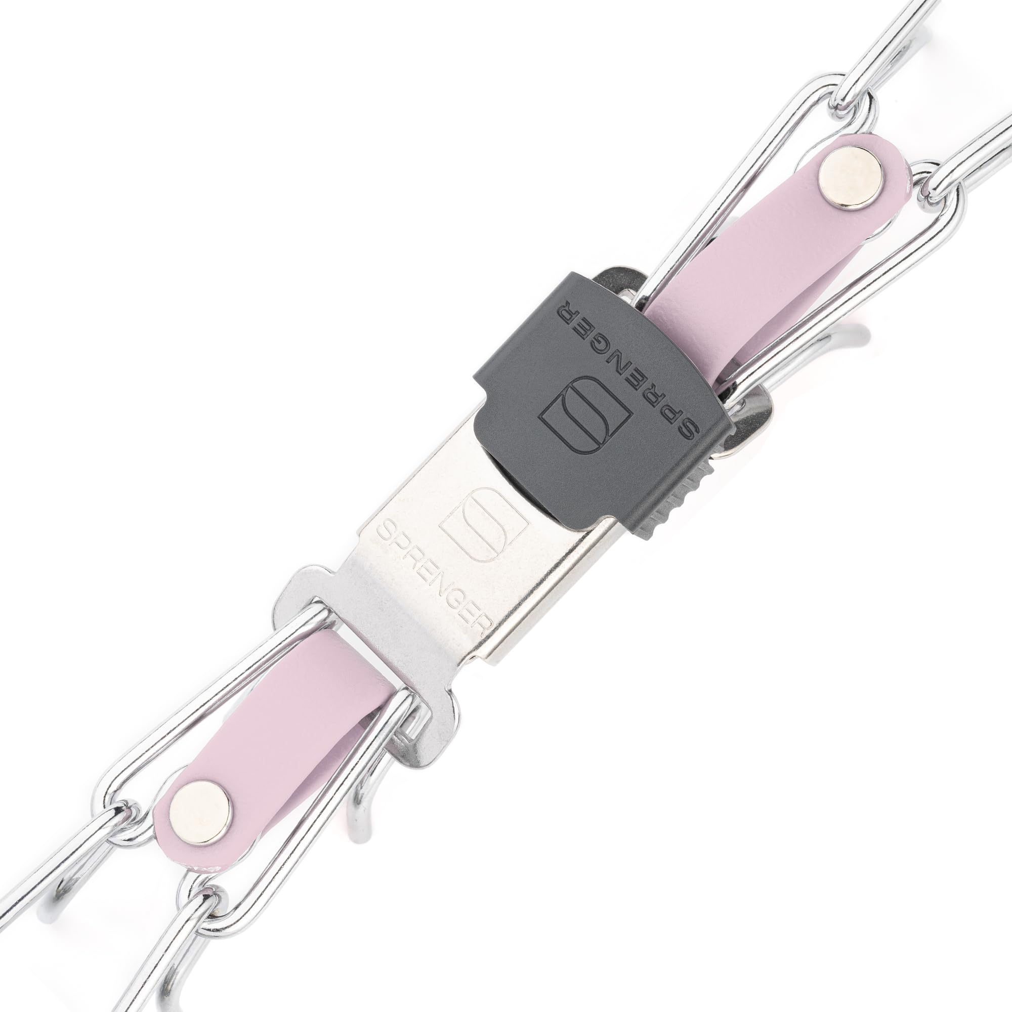 Herm Sprenger Collier de dressage pour chien en acier chromé avec boucle ClicLock à dégagement rapide et insert en biothane, fabriqué en Allemagne (violet pastel, 58,4 x 3,2 mm (pour un tour de cou