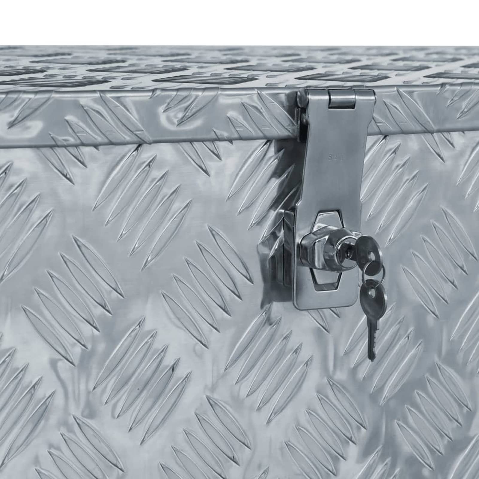 Kavolet Aluminiumkiste, Aluminium Werkzeugbox 110,5×38,5×40 cm, Transportbox Werkzeugkoffer Werkzeugkiste Werkzeugbox Alukiste Kiste Alubox, abschließbar, Silbern