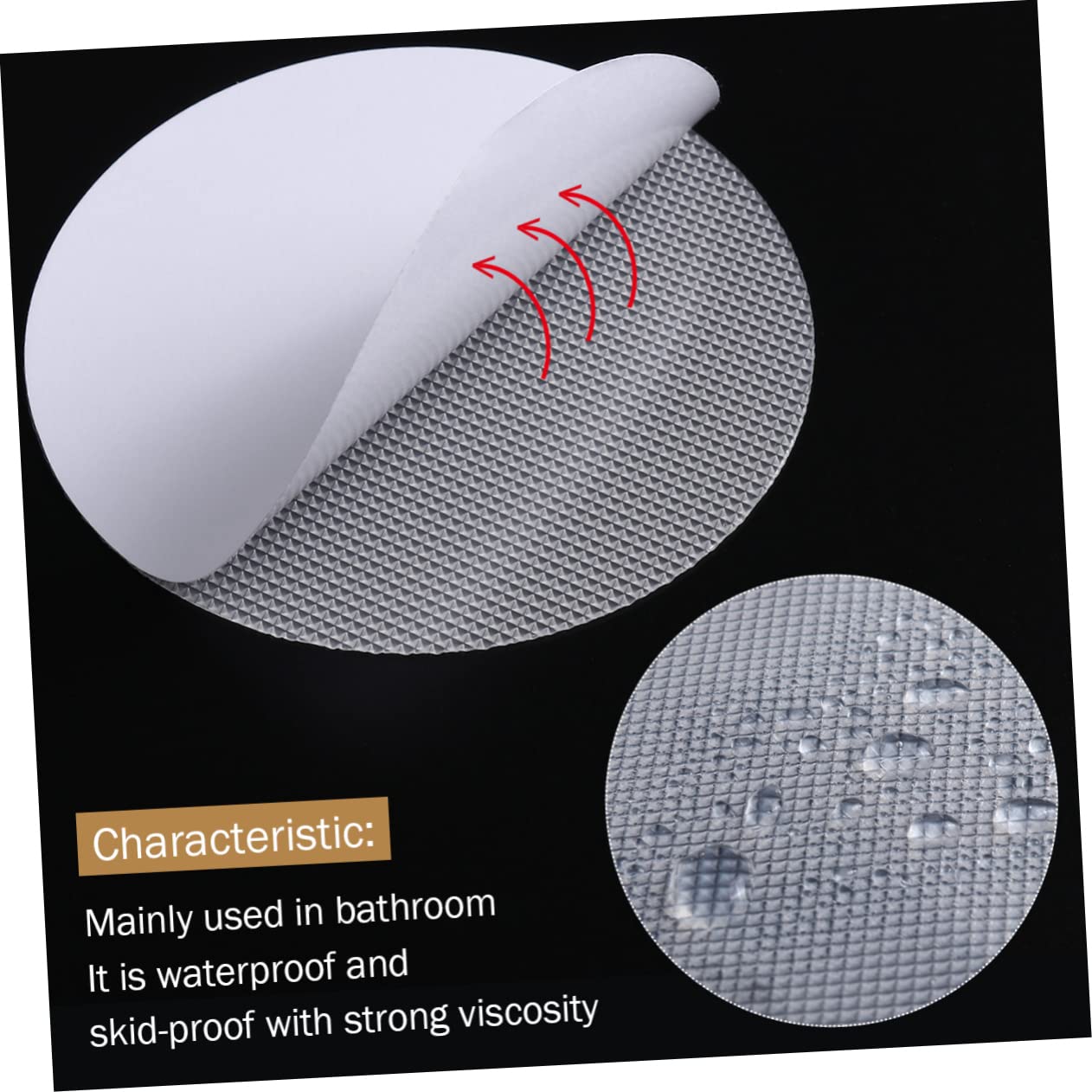 Amosfun 3 Series Pegatinas Antideslizantes para Bañera De Calcomanías Adhesivas Impermeables Stickers Resistentes para Baños Uso Superficies Resbaladizas 30 Piezas*3