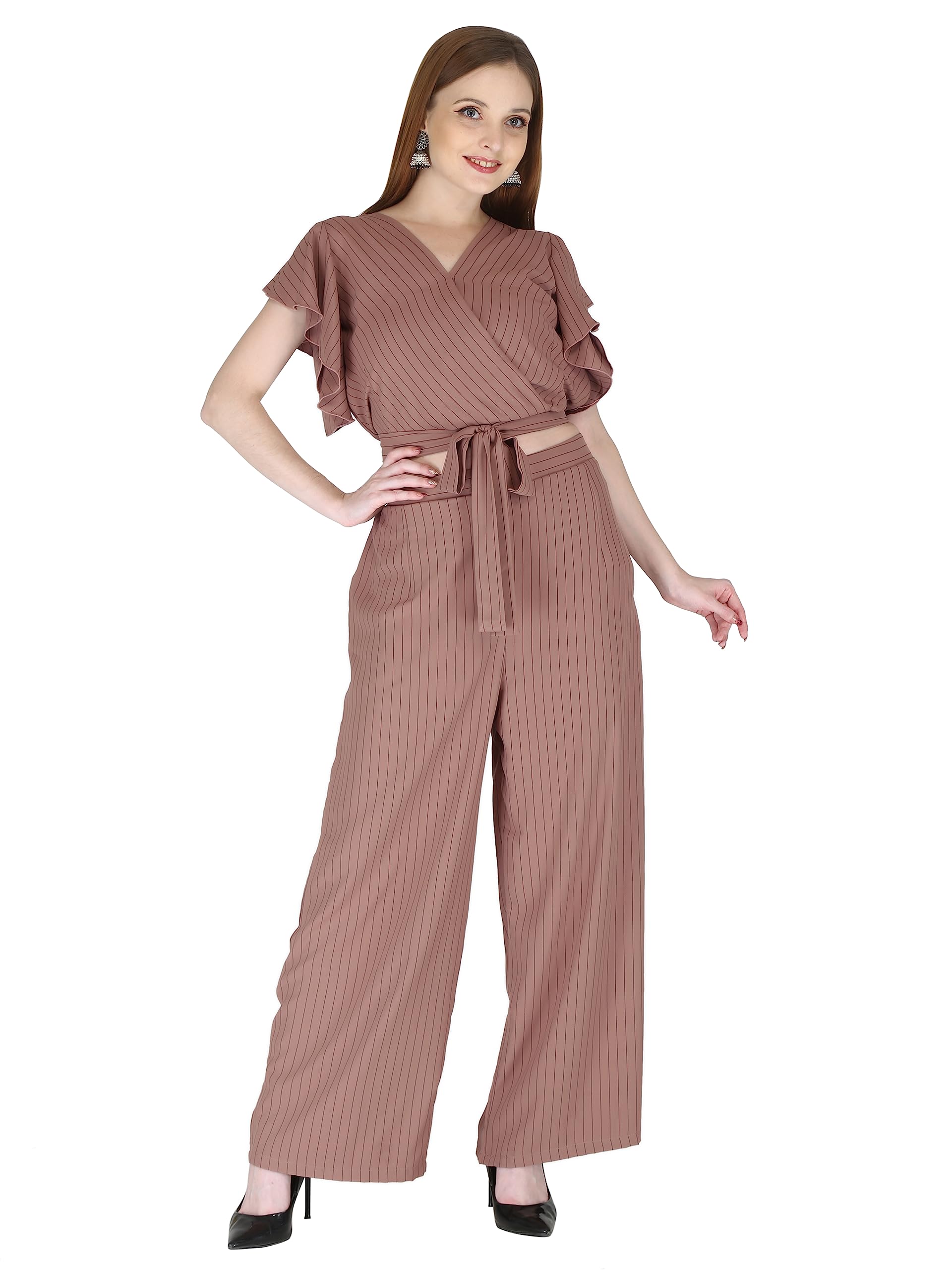go-4 it Wrap Top & Parallel Pant Co-ord Set with Handkerchief sleeves-picture-36