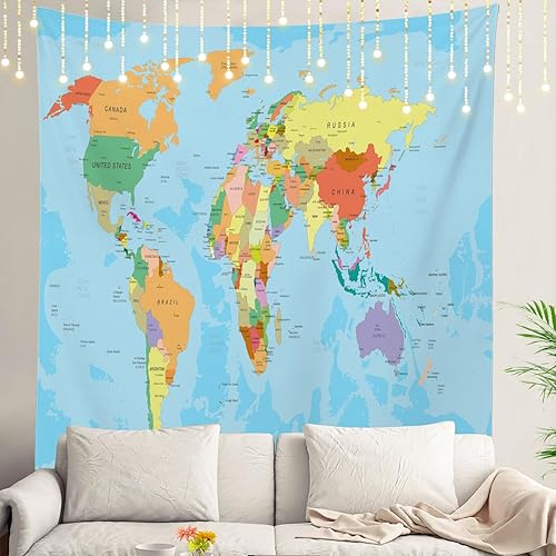 Miniatura 44 de Shrahala Tapiz de pared de acuarela desgastado, elegante pintura para colgar en la pared, tapiz grande decorativo de fibra de poliéster, dobladillo