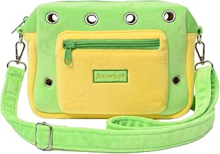 Guinea Pig Carrier Small Pet Carrier Bag, Soft Plush Hamster Carrier for Travel, Portable Bunny Carrier with Adjustable Shoulder Strap, 16 Metal Vent Holes for Rat Rabbit Ferret