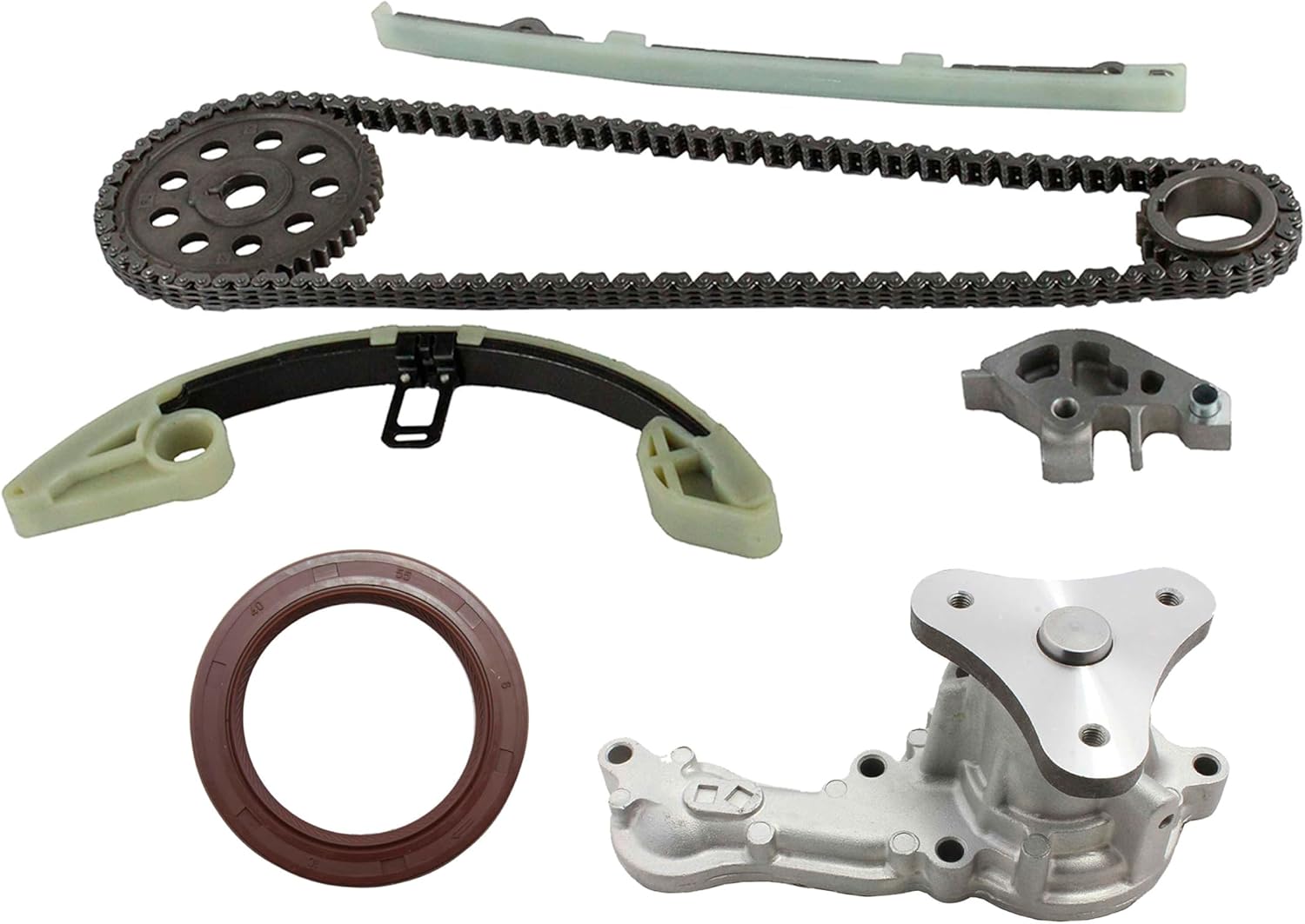 DNJ TK238WP Timing Chain Water Pump and Seal Kit for 2007-2008 Honda Fit 1.5L L4 16V SOHC 1497cc