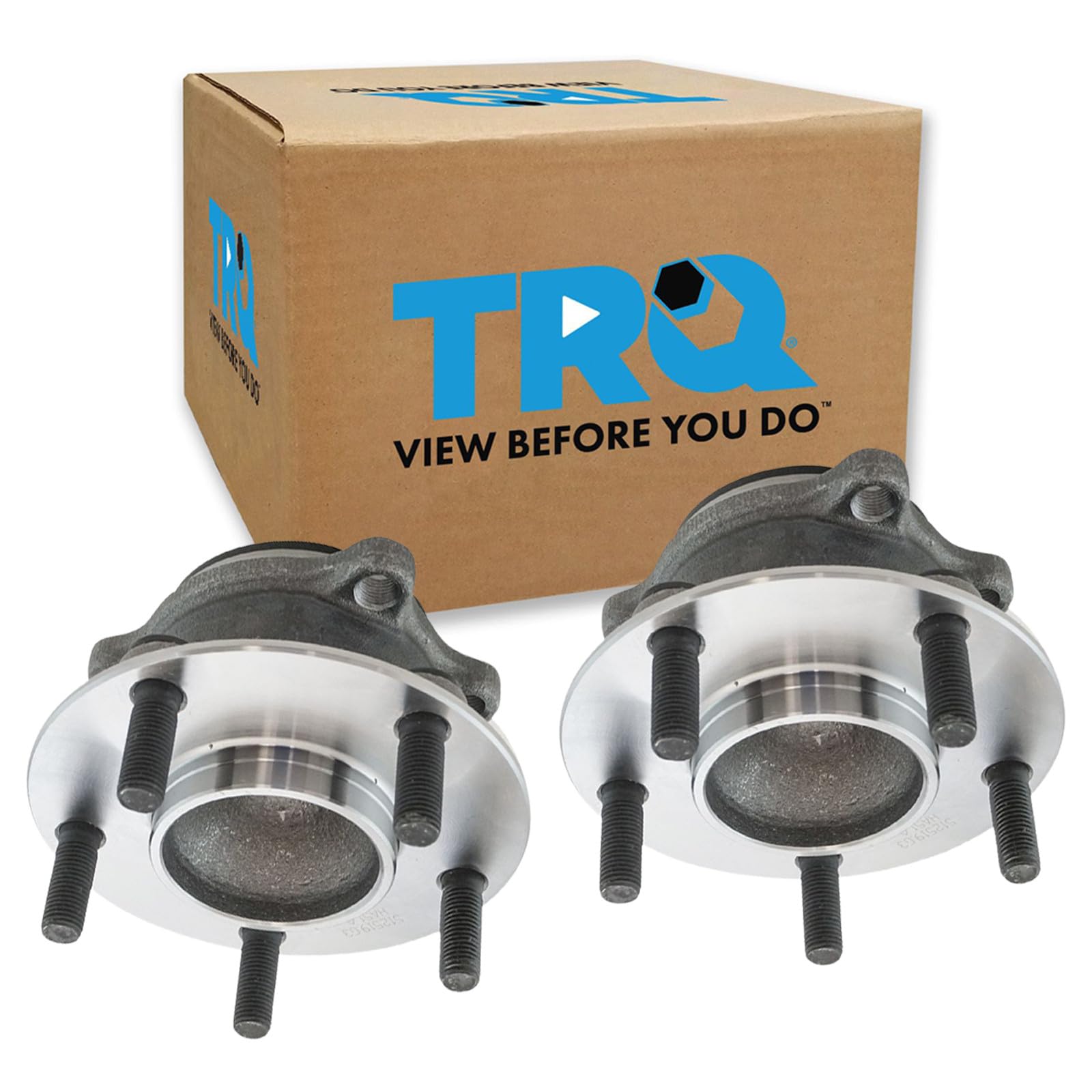 TRQ Rear Left and Right Wheel Bearing and Hub Assembly Set 2 Piece