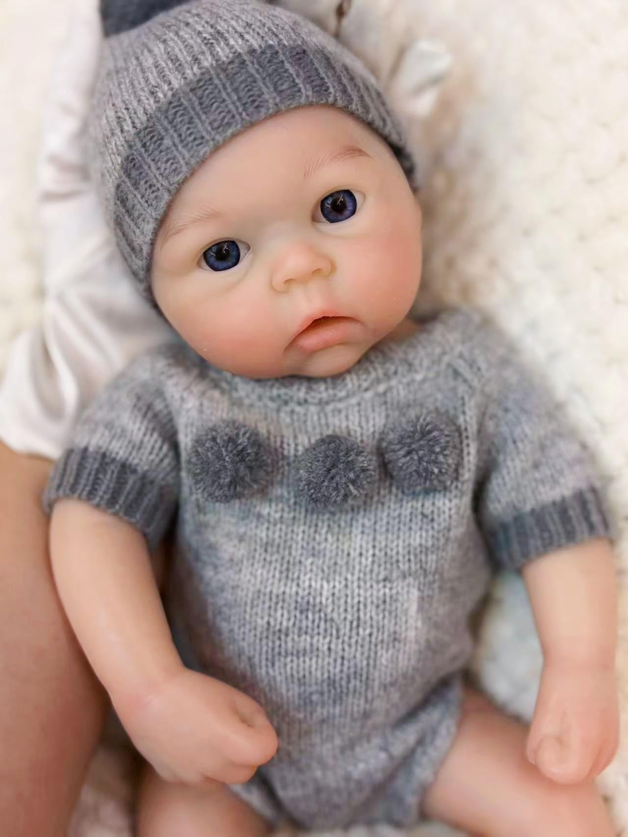 Reborn Babypuppen aus Silikon, 13 Zoll, realistische Silikon-Babypuppe, Set für Kinder ab 3 Jahren
