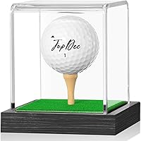 Vista 24 de JupDec Estuche de exhibición de béisbol, soporte de béisbol de acrílico transparente con forma de cubo y base duradera, caja de soporte