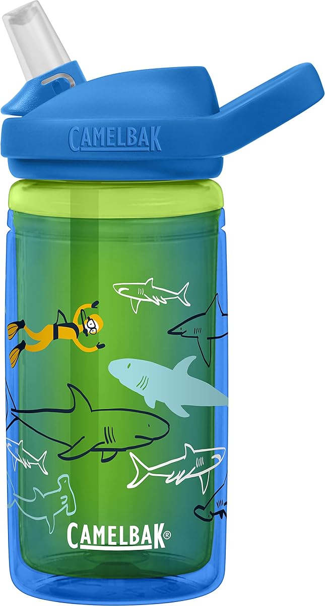 CamelBak Eddy+ Kids Bite Valve Botella de agua Tritan Renew con aislamiento de paja