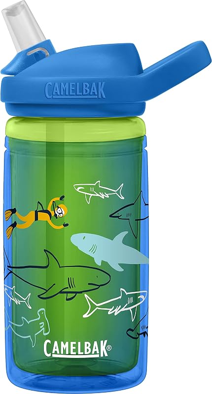 CamelBak Eddy+ Kids Bite Valve Botella de agua Tritan Renew con aislamiento de paja