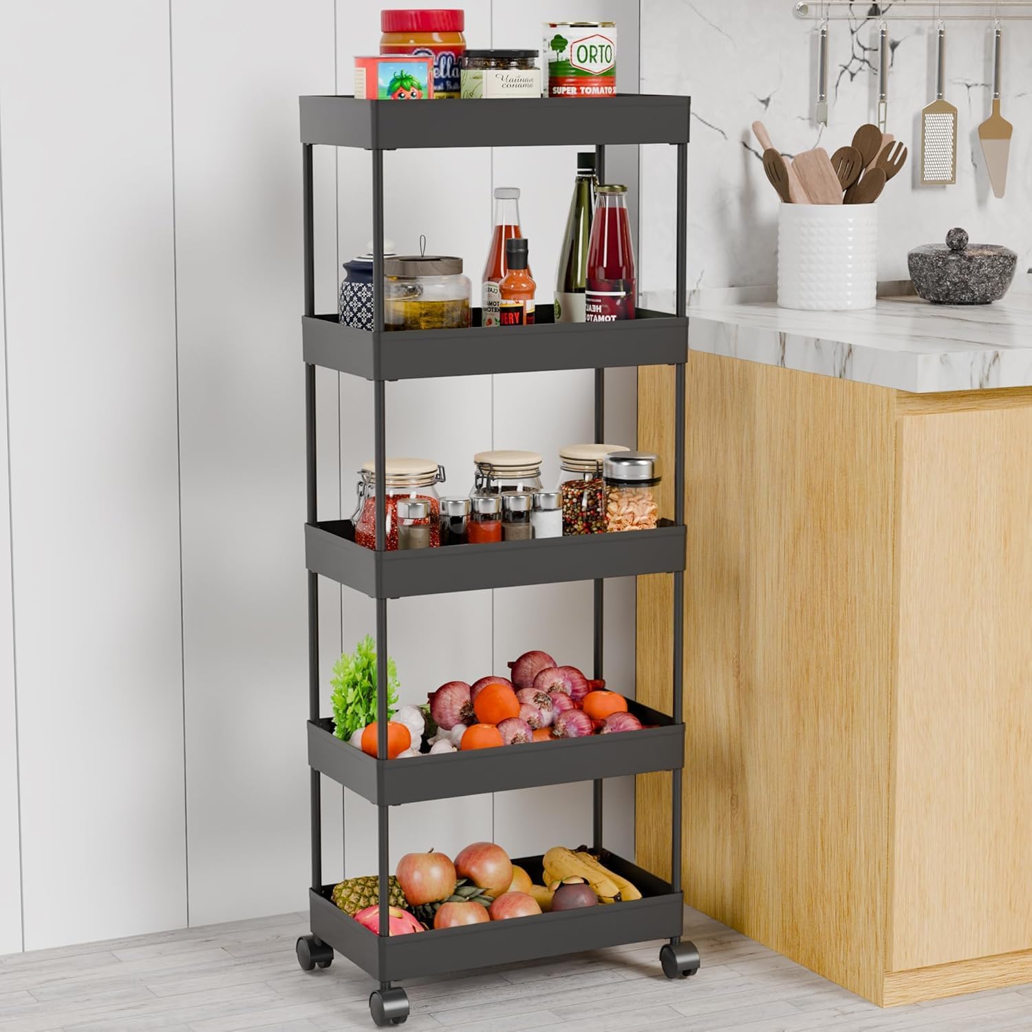 VAAYU Plastic Storage for Bedroom/Shelf for Bedroom/Bathroom Storage Rack/Trolley for Kitchen Storage/Multipurpose Storage Rack-image-47