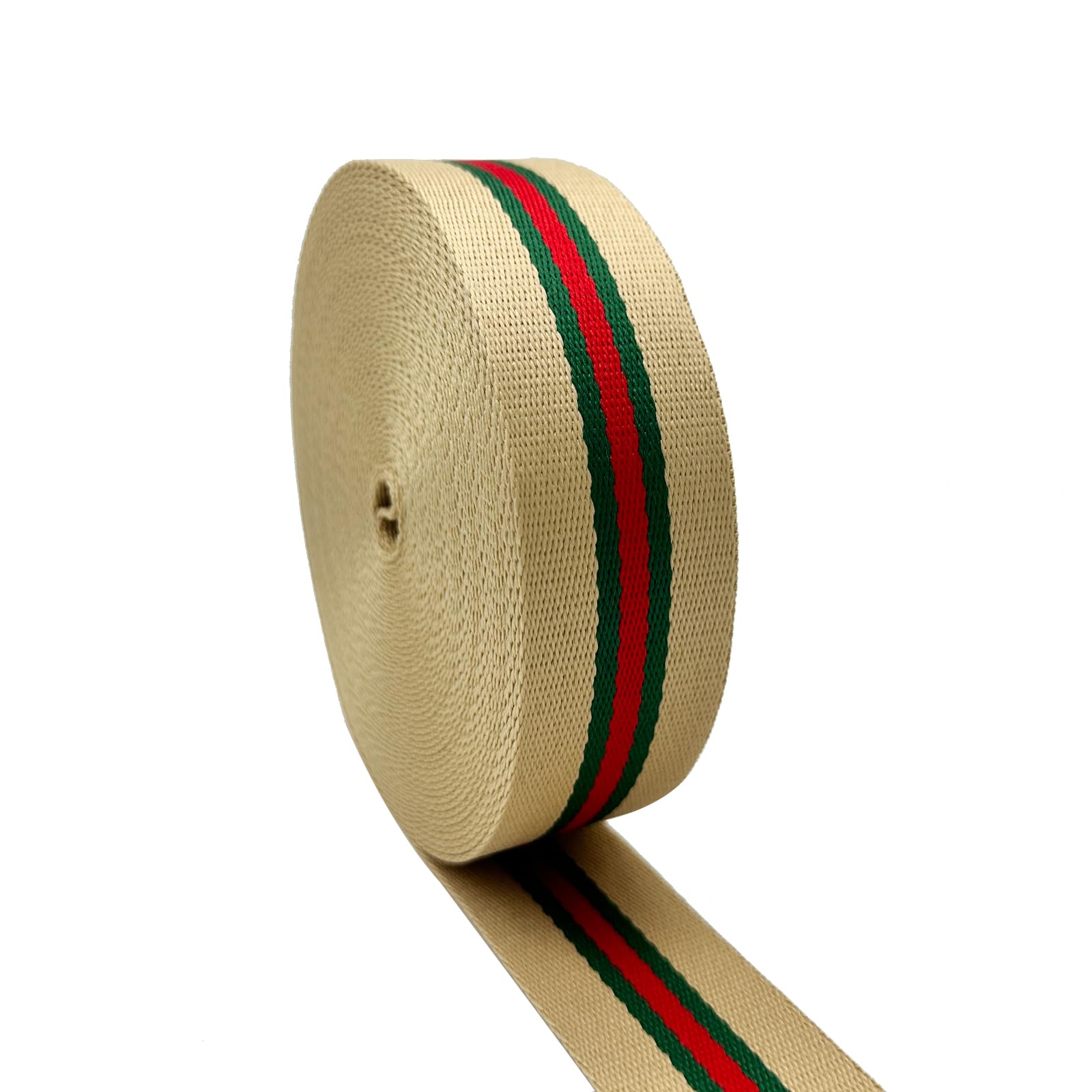 Dortrue Polyester Webbing Strap inch Wide 12 Yard Striped Nylon Webbing  for Bag Straps Replacement Crossbody,Shoulder Straps for Bags,Camera Purse